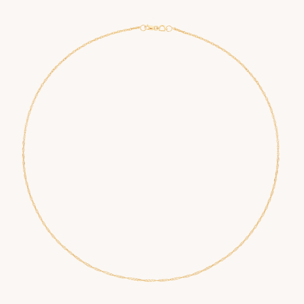 Bold Astrid Story Chain Necklace in Solid Gold