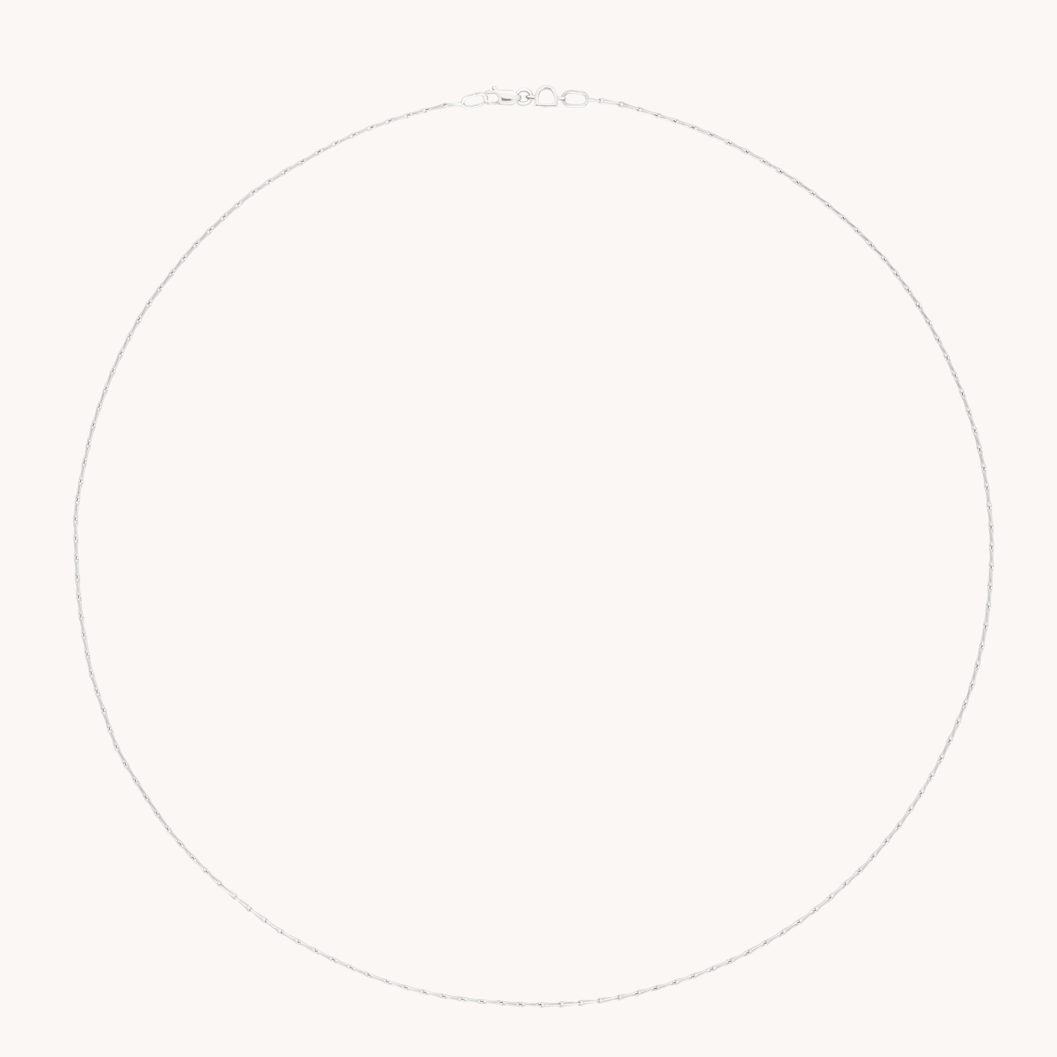 Marylebone Story Chain Necklace in Solid White Gold