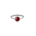 Audrey Ring  Red Agathe Silver