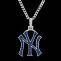 New York Yankees Official MLB Logo Pendant in White Gold