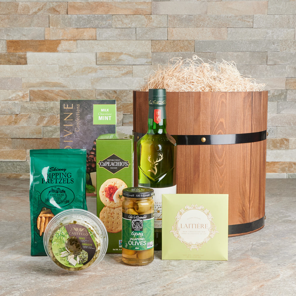 50 Shades of Green Liquor Gift Basket