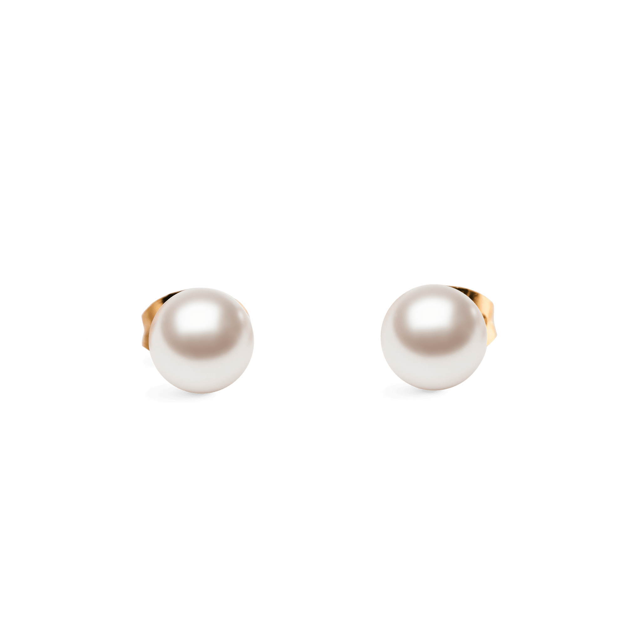 Pearl Stud Earrings Rose Gold