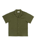 Olive Linen Camp Shirt