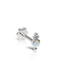 Opal Four Ball Trinity Threaded Stud Earring With Titanium Backing