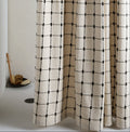 Organic Oasis Shower Curtain (Natural with Soft Black)