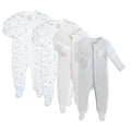 Space Zip-Up Sleepsuit 4 Pack