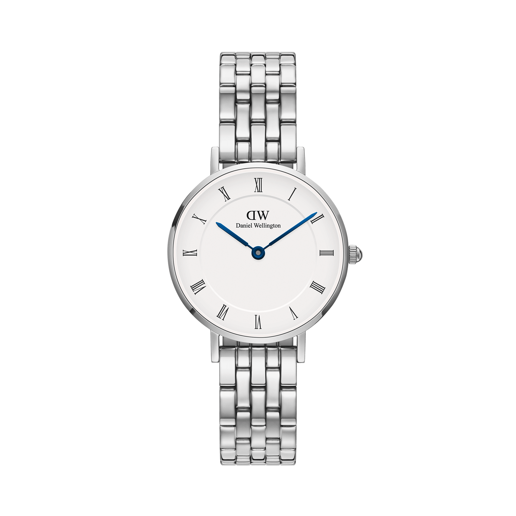 Petite Roman Numerals 5-Link Silver
