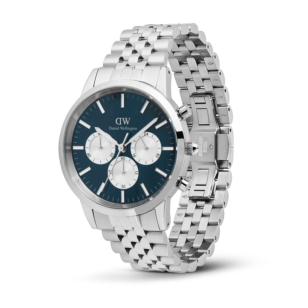 Iconic Chronograph Arch 5-Link Arctic Panda Silver