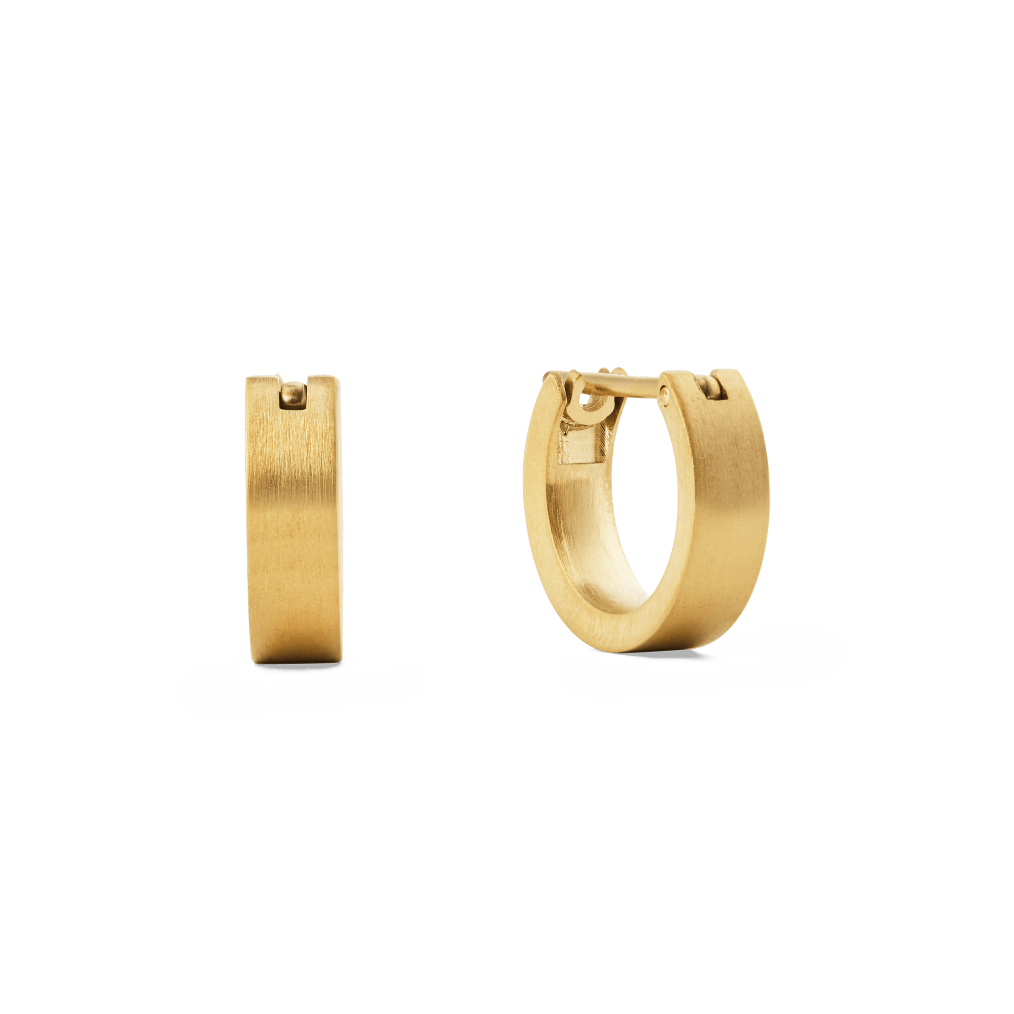 Line Earrings Brushed Gold 3.5mm