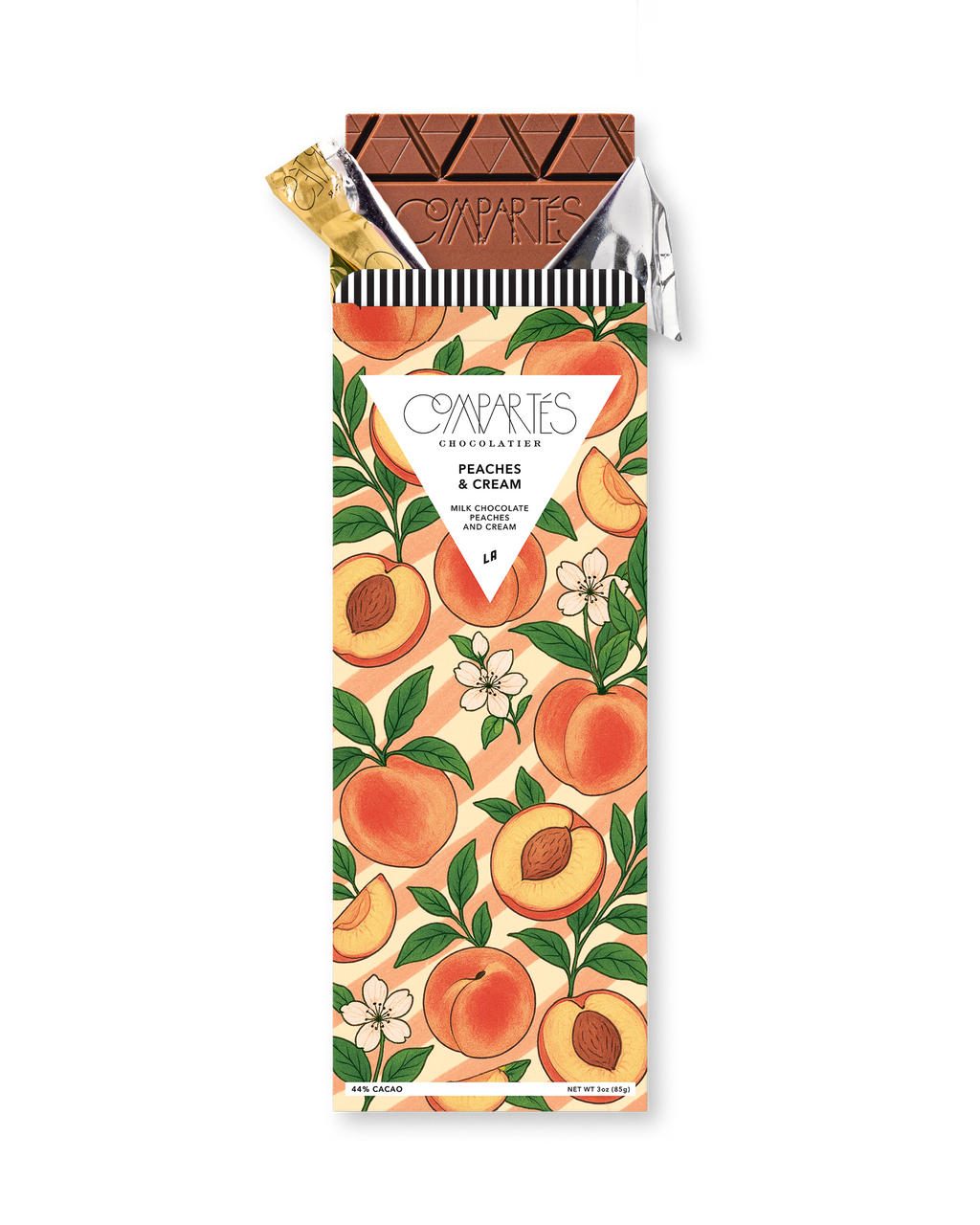 Peaches and Cream Gourmet Milk Chocolate Bar