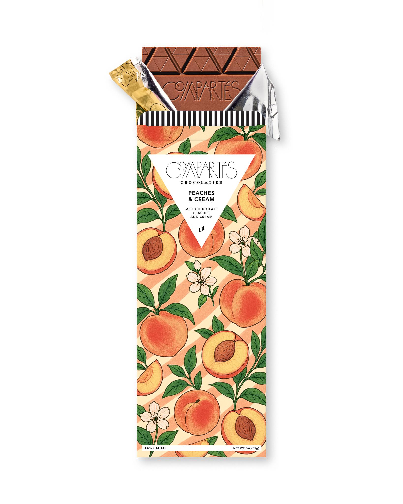 Peaches and Cream Gourmet Milk Chocolate Bar