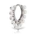 Pearl Coronet Hoop Earring