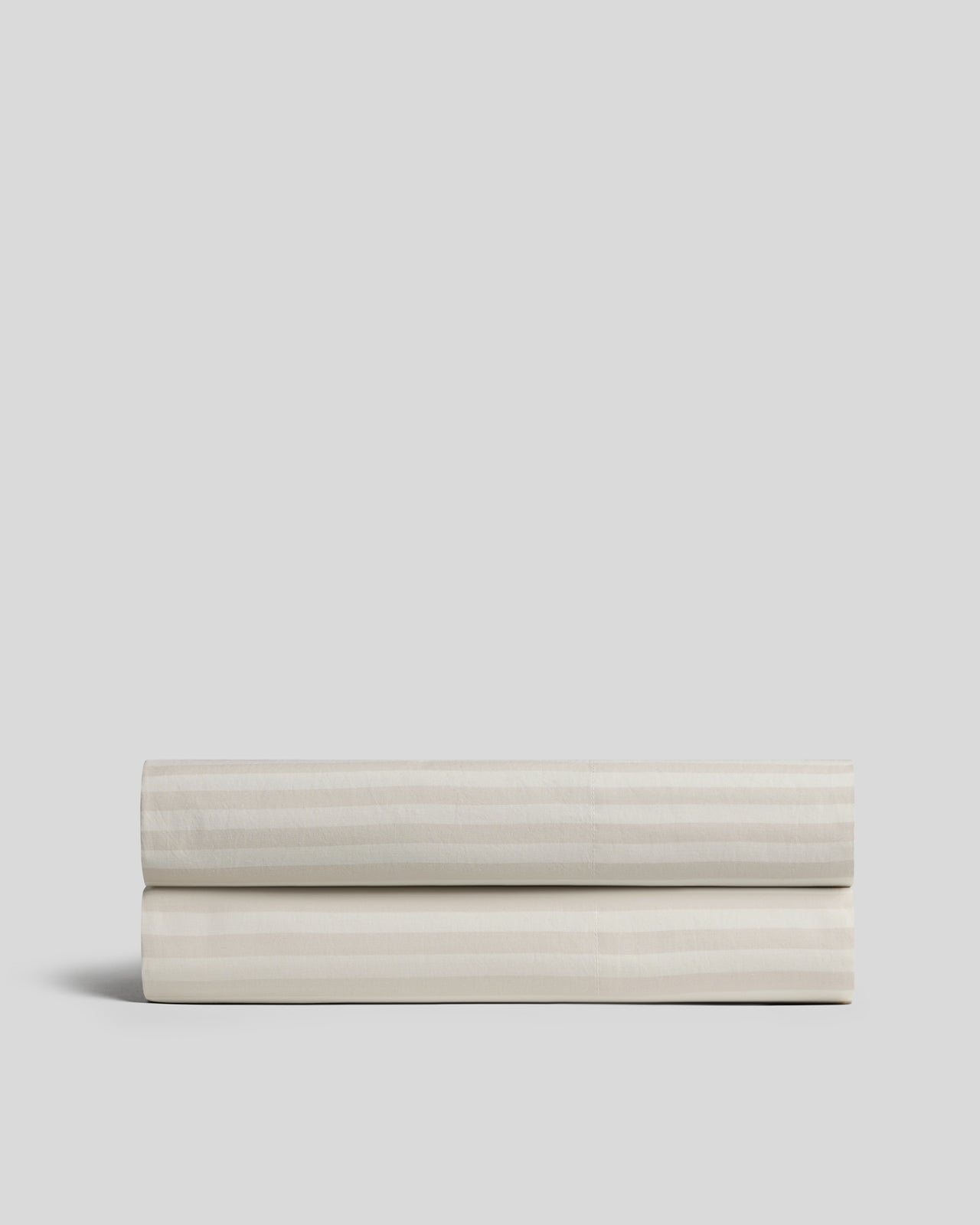 Percale Fitted Sheet (Bone Stripe)