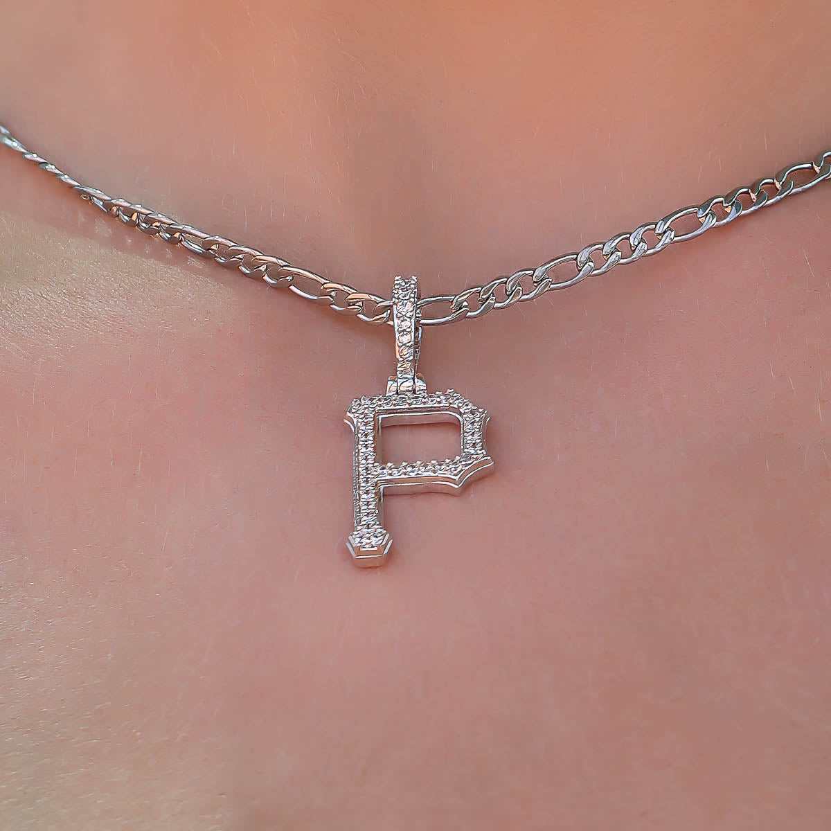 Pittsburgh Pirates Official MLB Micro Logo Pendant in White Gold