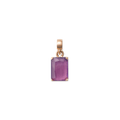 Amethyst Octagon Rose Gold Charm