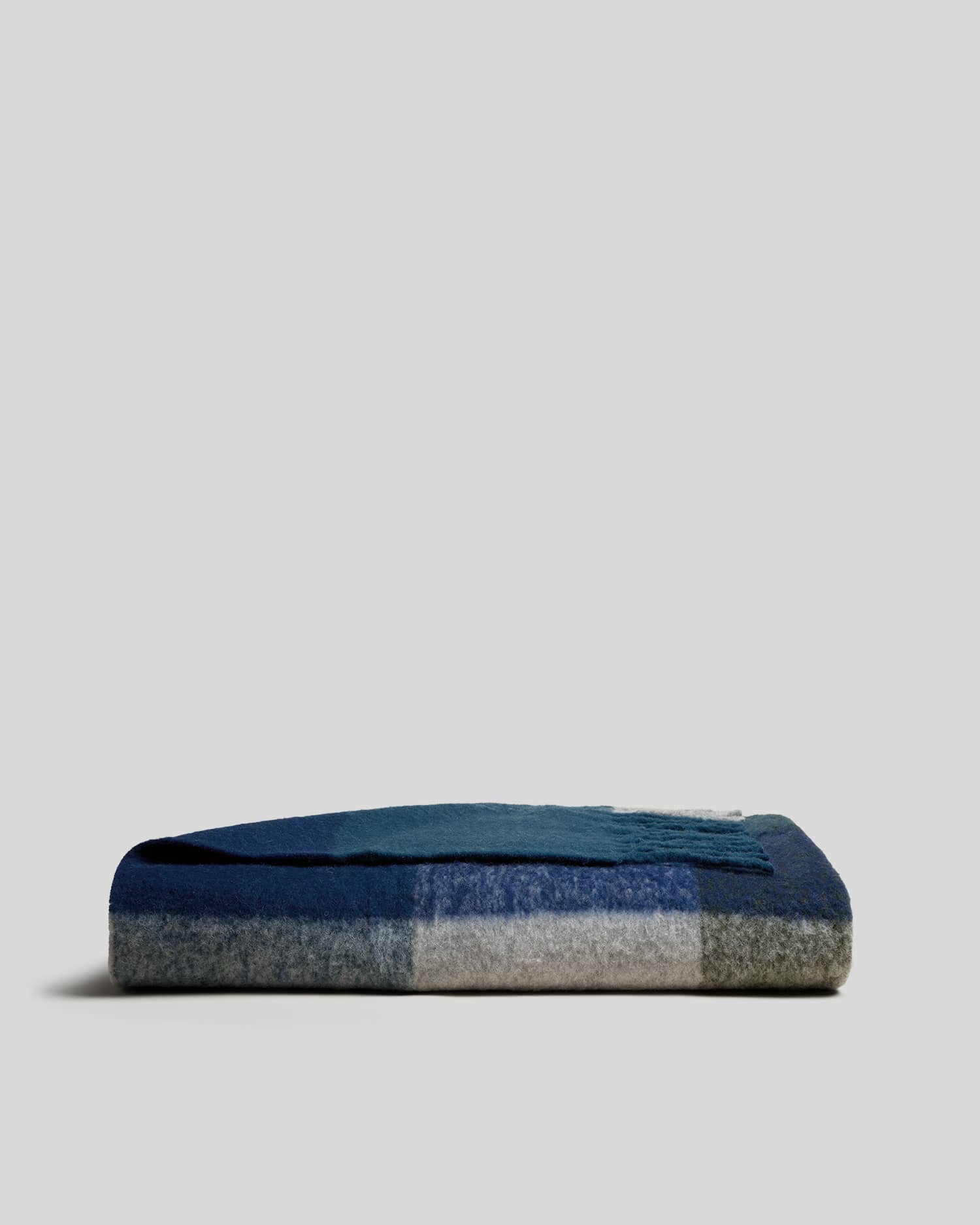 Plaid Wool Alpaca Throw (Midnight Plaid)