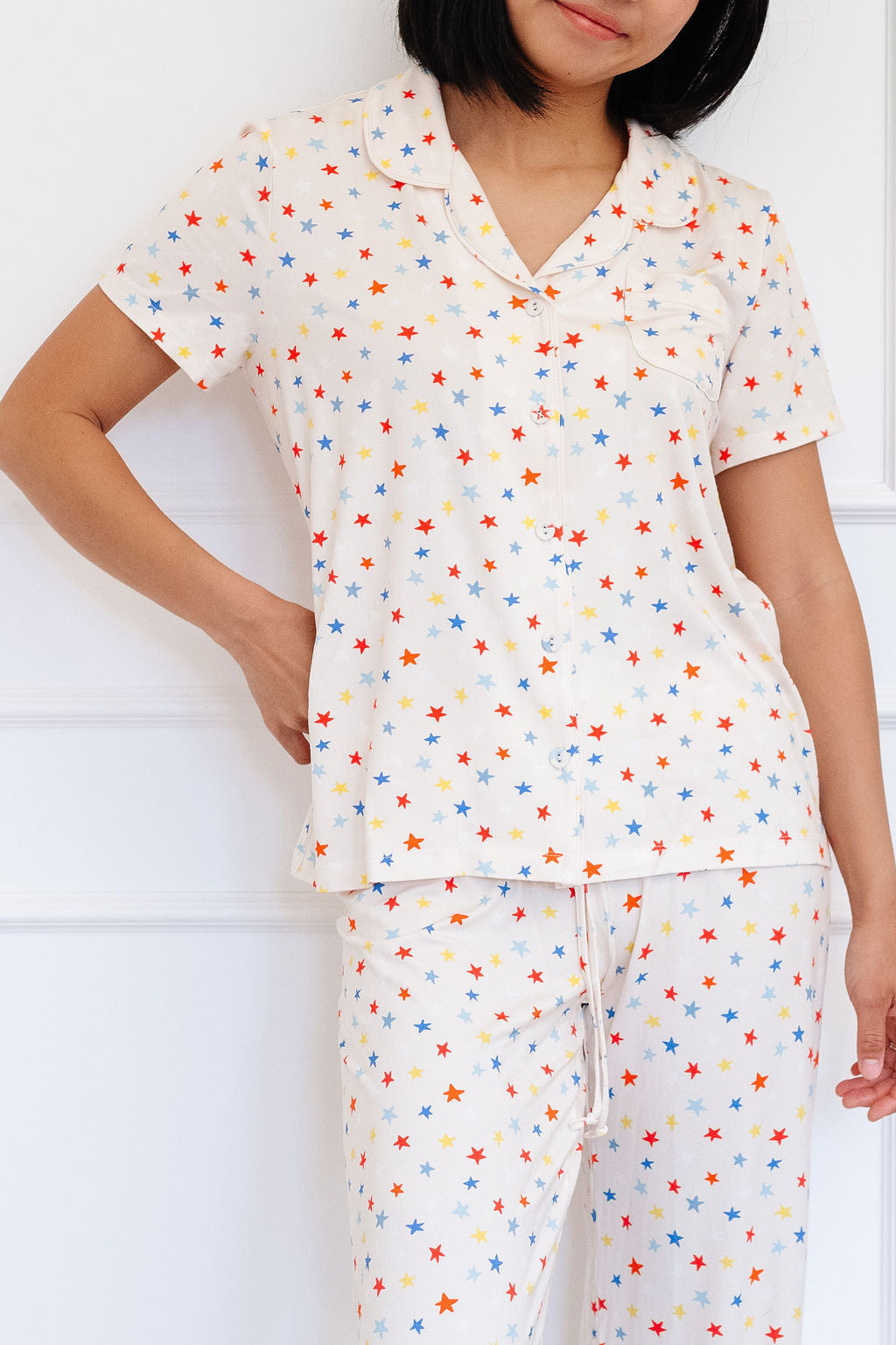 Women's Button Down Set in Stars