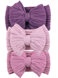 3-Pack Cable Bows, Plum/Soft Violet/Orchid