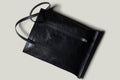 Poet Leather Tote Bag . Coal