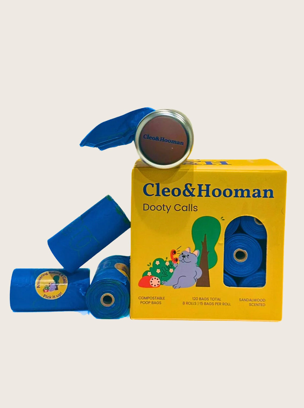 DOOTY CALLS (100% CERTIFIED COMPOSTABLE POOP BAGS) by Cleo & Hooman