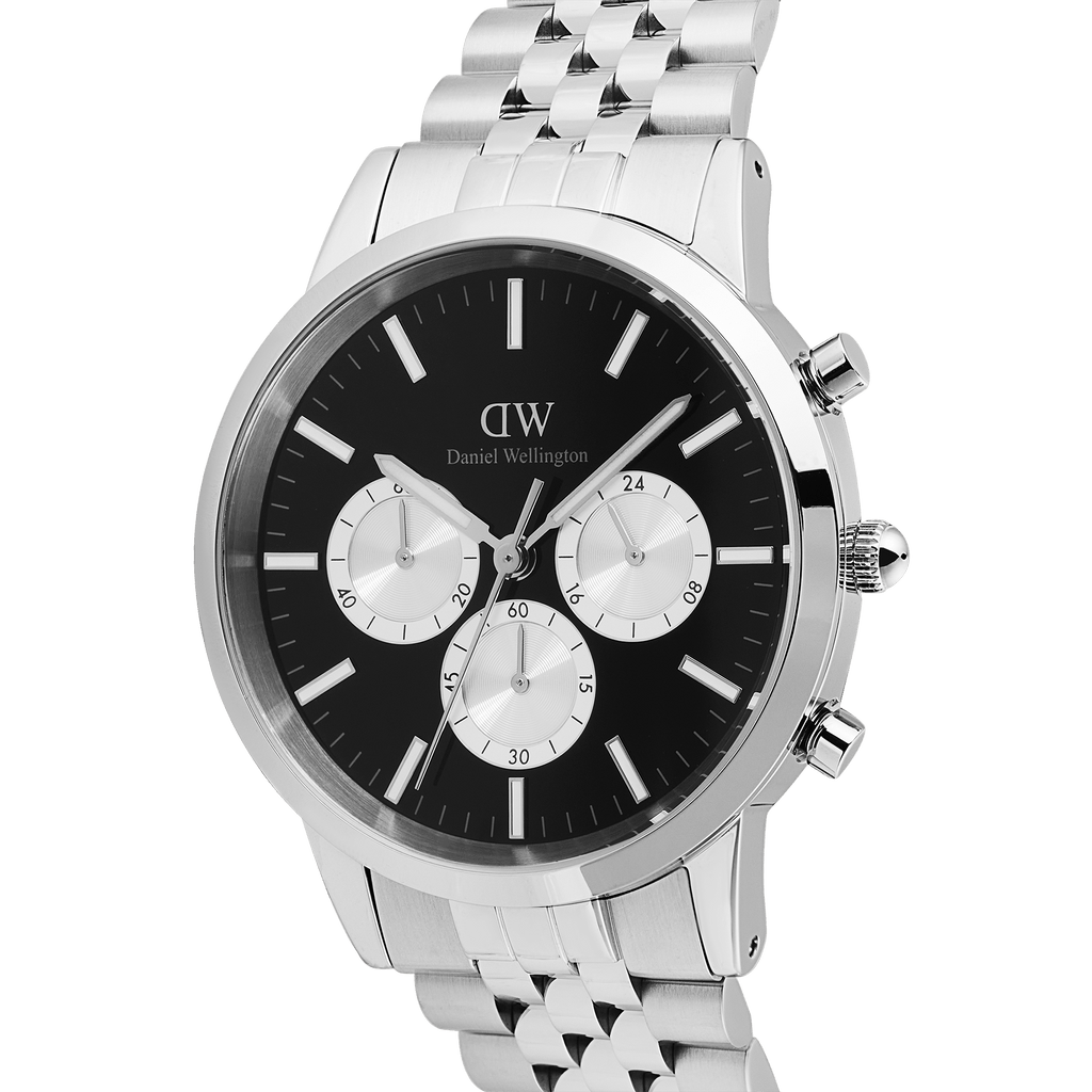 Iconic Chronograph Arch 5-Link Onyx Panda Silver
