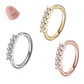 Arianna Crystal Nose / Ear Piercing Earring 18G Ring in Silver