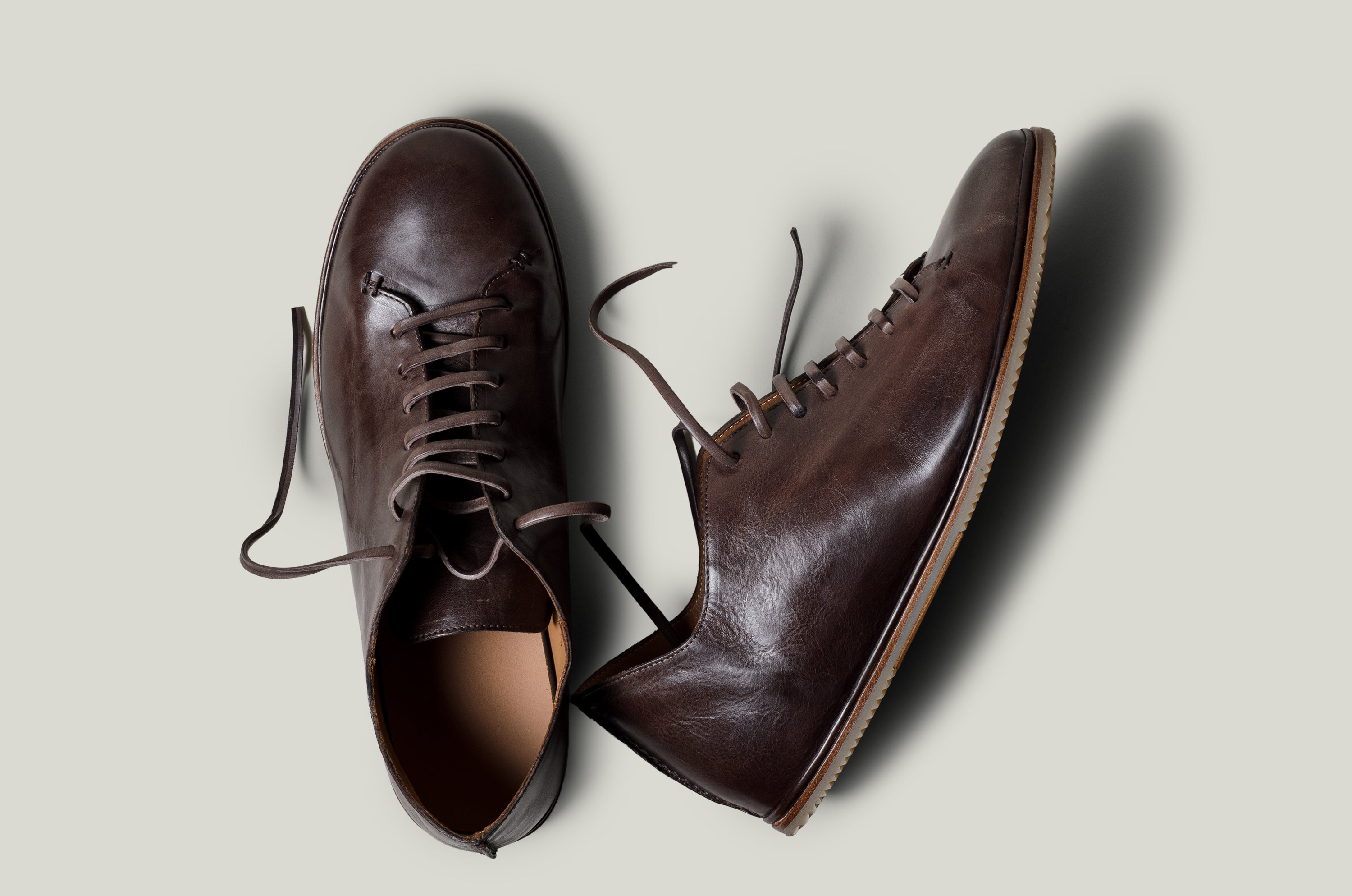 Pure Leather Sneakers . Mud