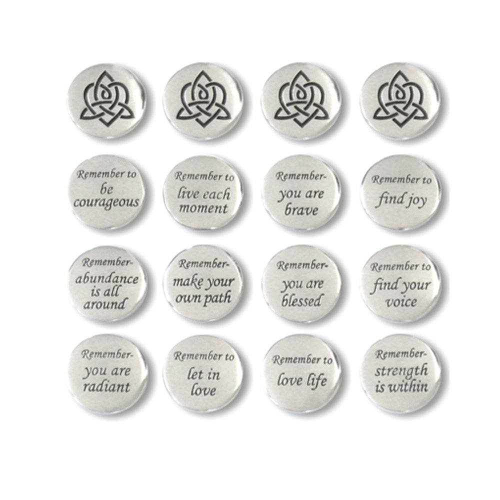 Brigid's Heart Pewter  Affirmation Charms