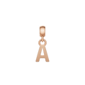 Letter Charm Rose Gold