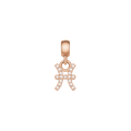 Crystal Zodiac Charm Rose Gold