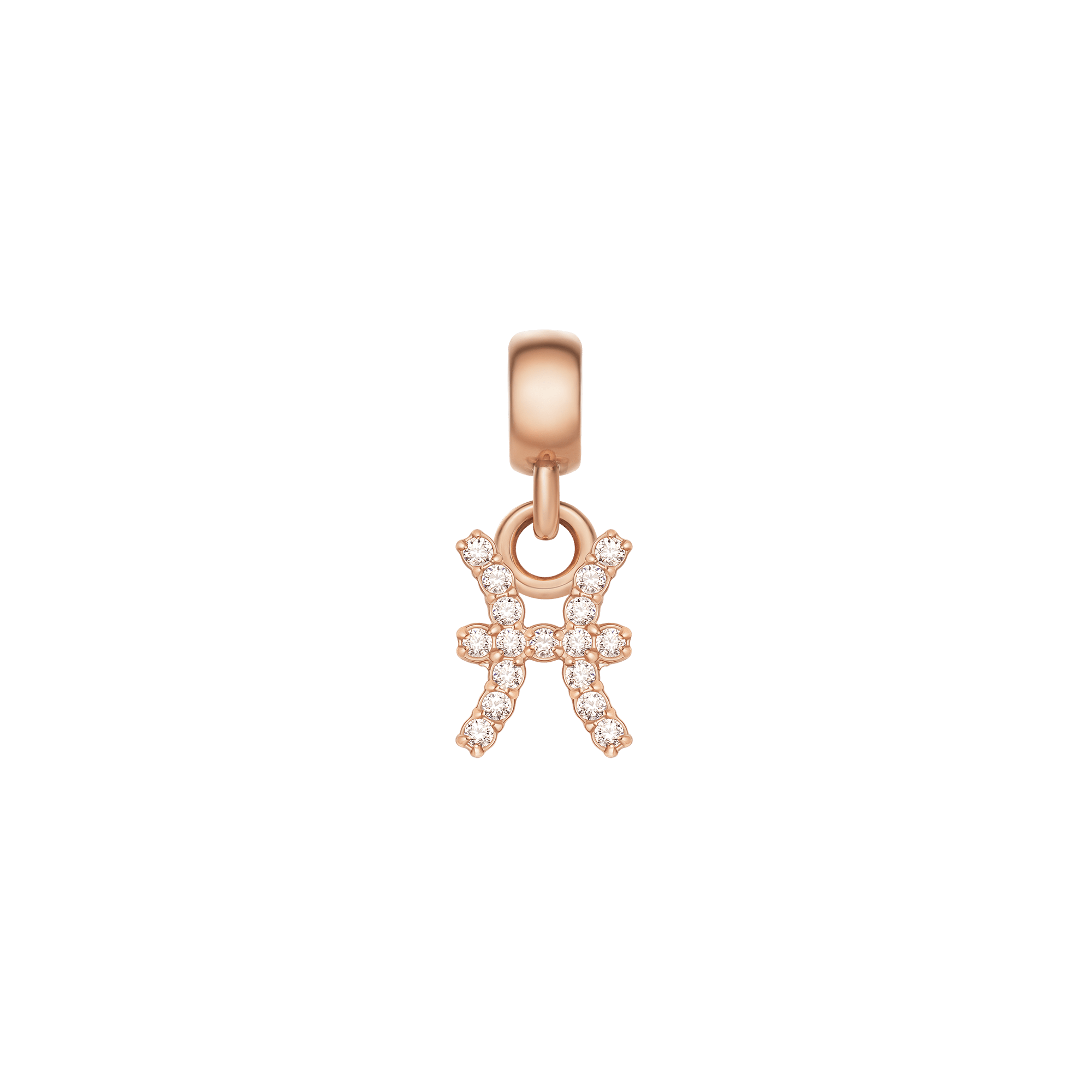 Crystal Zodiac Charm Rose Gold