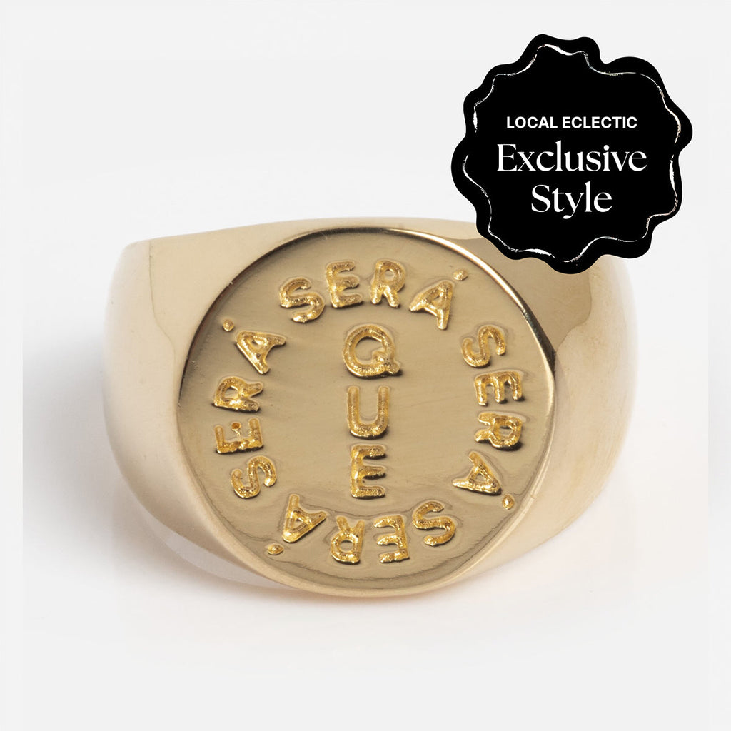 I Like It Here Club x Local Eclectic Que Sera Sera Pinky Signet Ring