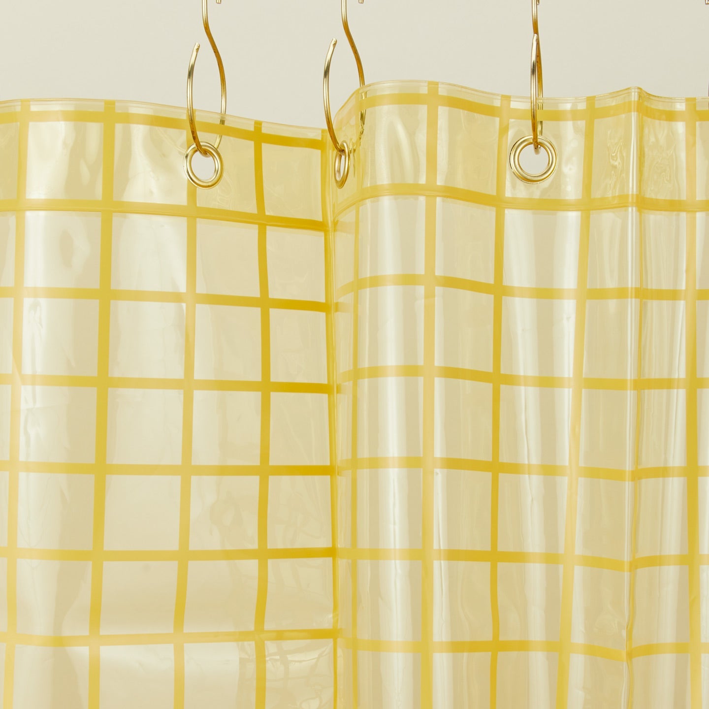 Sun Grid Shower Curtain - Butter