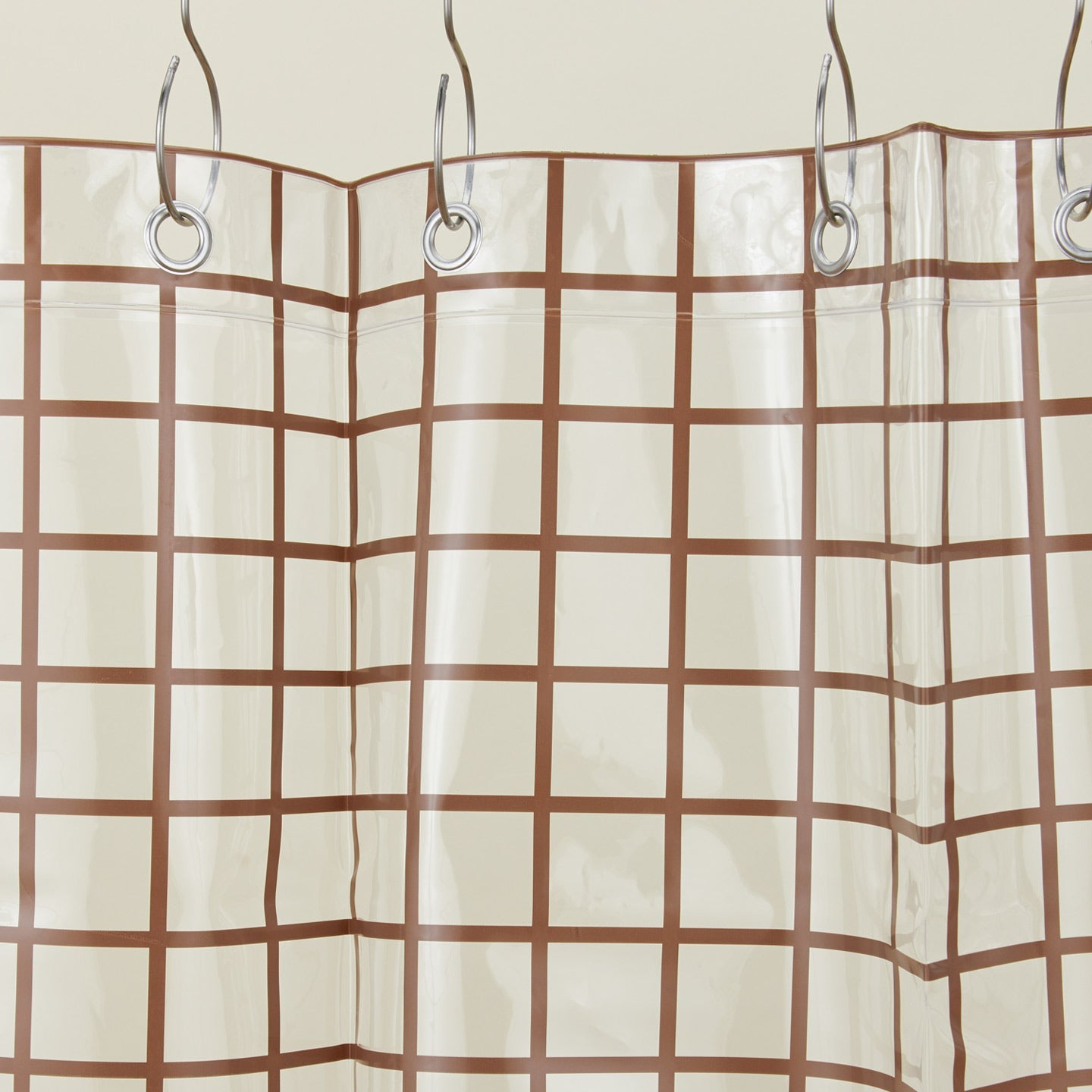 Sun Grid Shower Curtain - Chocolate