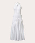 Quinn Woven Cotton Halterneck Midi Dress