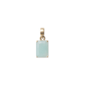 Amazonite Octagon Gold Charm
