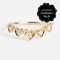 14k Radiant Hearts Diamond Band