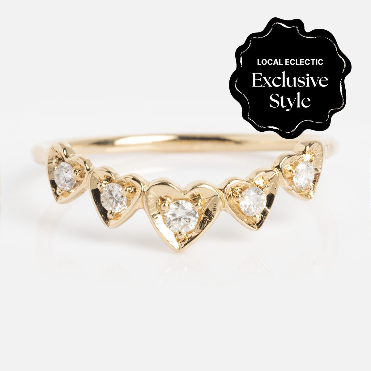 14k Radiant Hearts Diamond Band