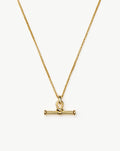 Ridge T-Bar Chain Necklace | 18ct Gold Plated