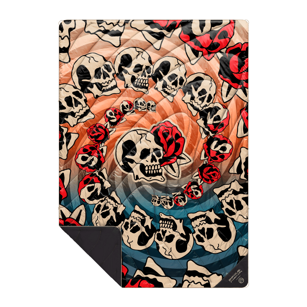 Original Puffy Blanket - Bryce Wong - Skulls & Roses