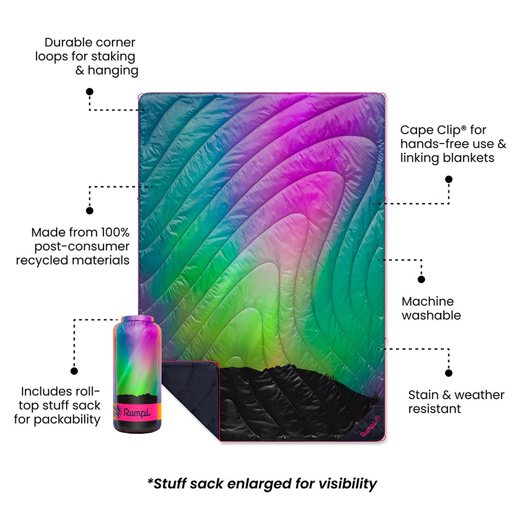 Original Puffy Blanket  - Northern Lights -  Custom