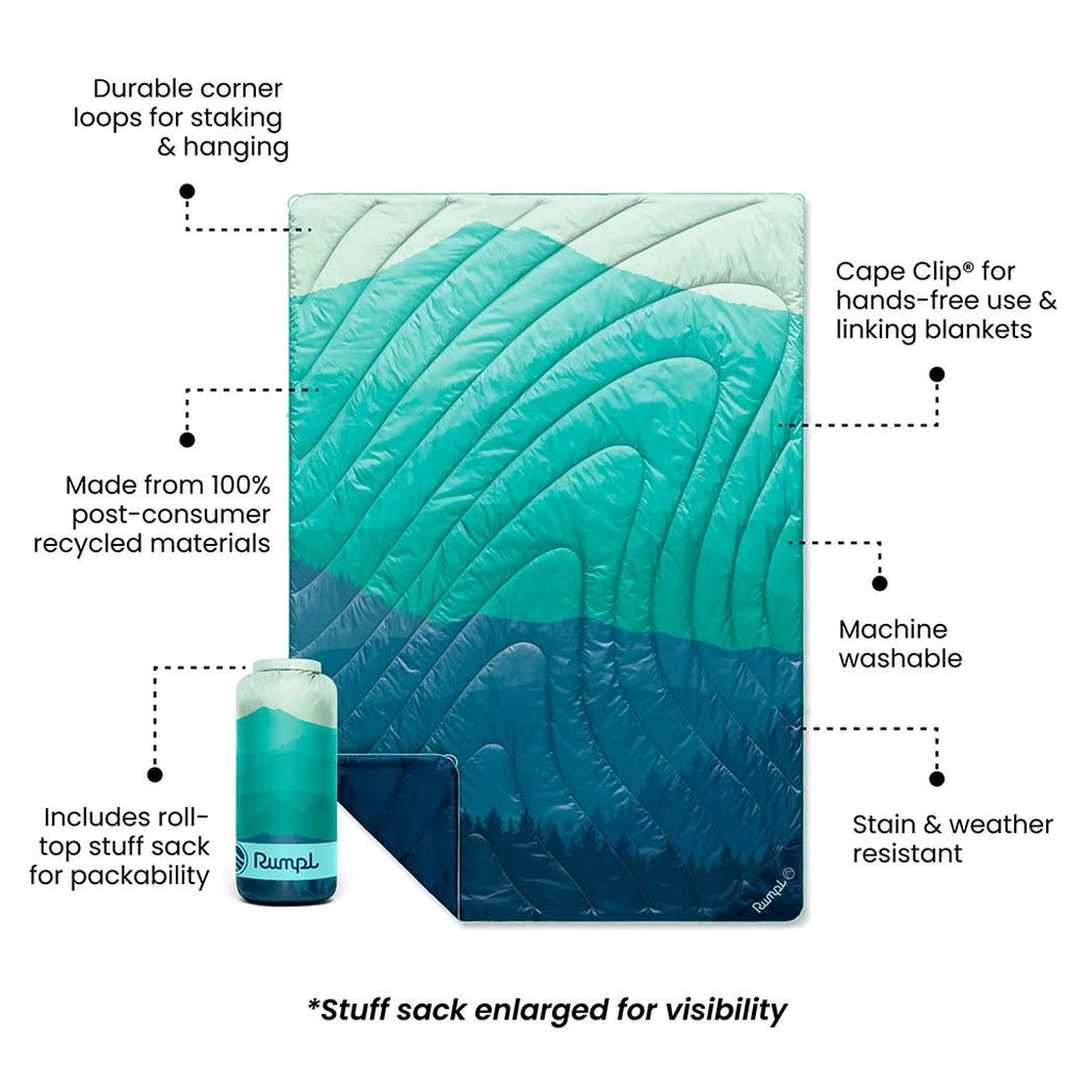 Original Puffy Blanket - Seascape Ridge Mountains - Custom