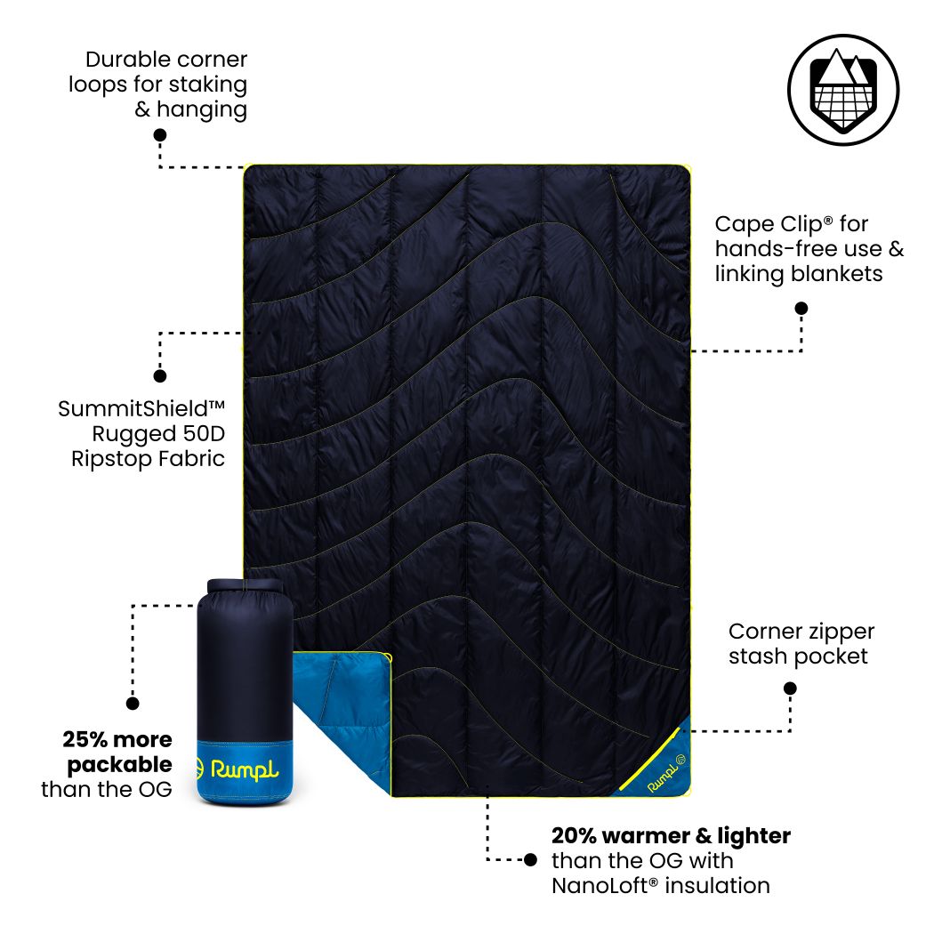 Backcountry 2 Person Puffy Blanket - Midnight Blue