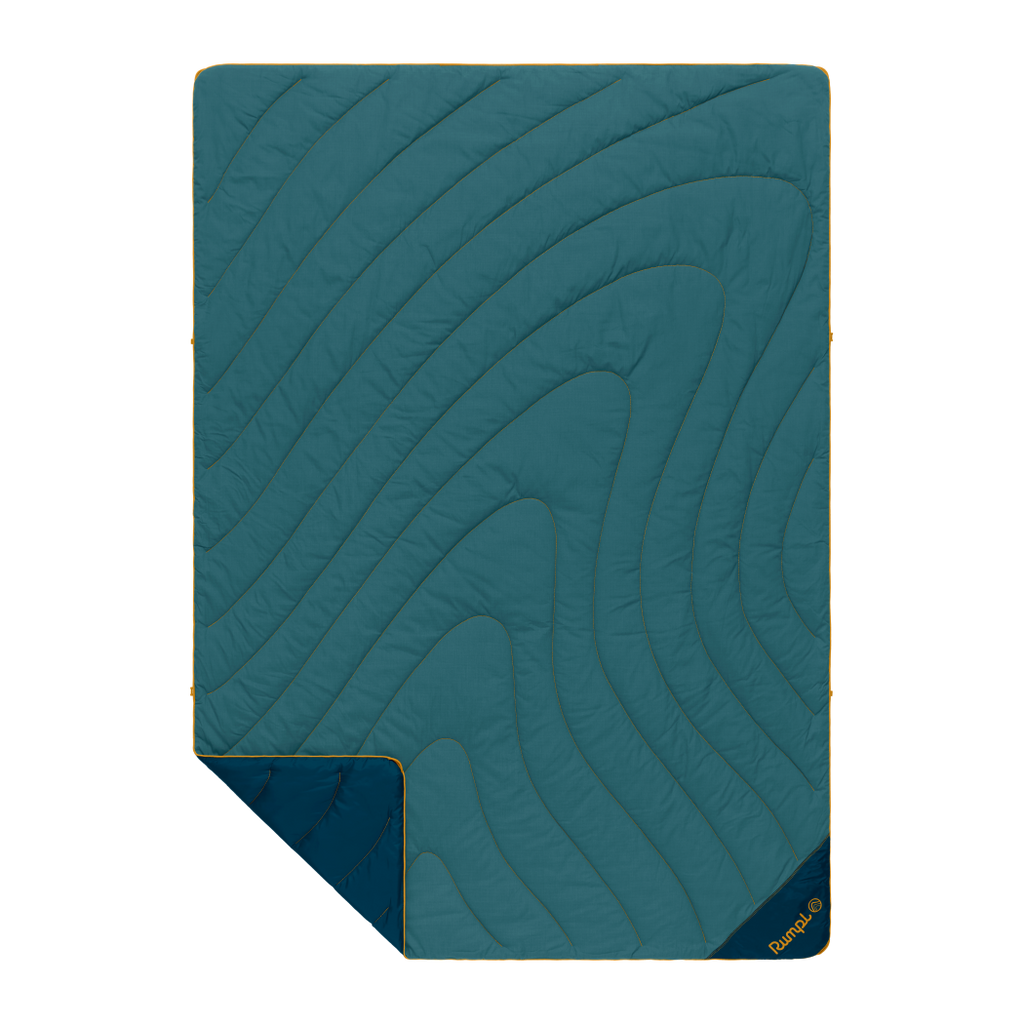 Campfire Puffy Blanket - Sage Navy