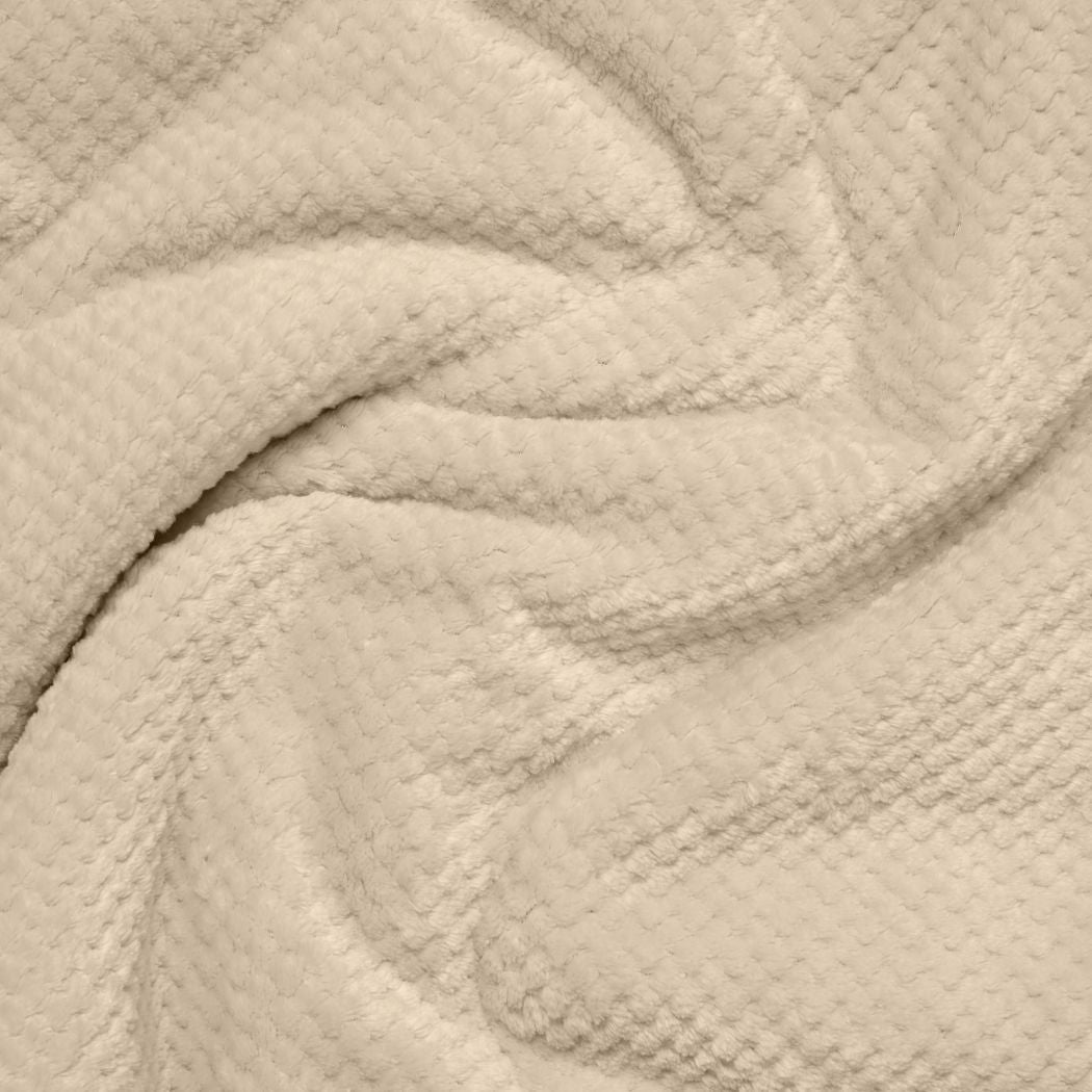 Fleece Puffy 2 Person Blanket - Seascape Cream