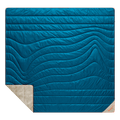 Fleece Puffy 2 Person Blanket - Seascape Cream