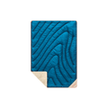 Fleece Puffy Mini Blanket - Seascape Cream