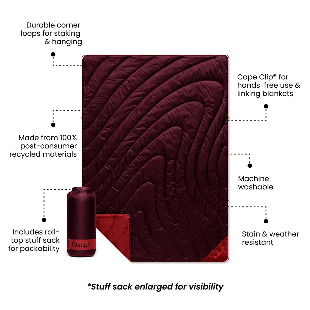 Original Puffy 2 Person Blanket - Fig Cherry