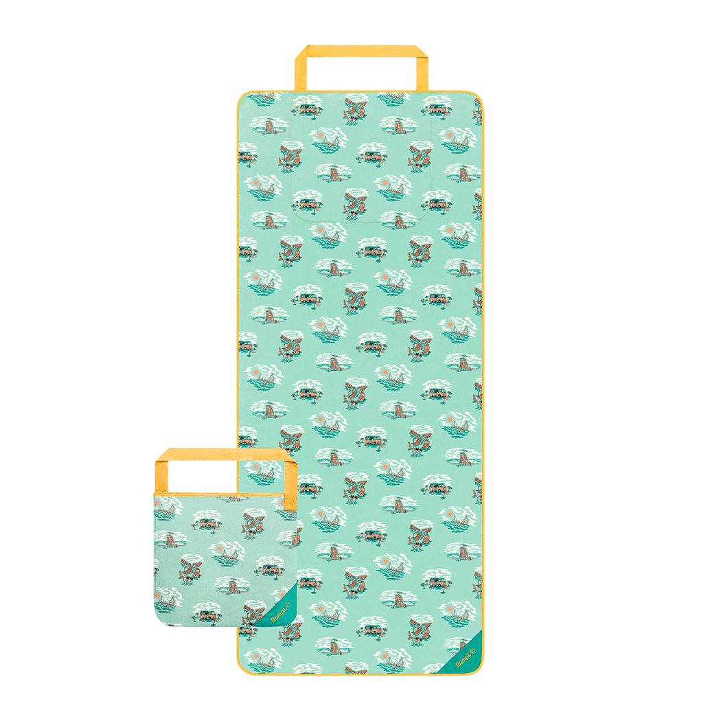 Tech Towel Tote - Aqua Outer Banks