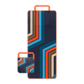 Tech Towel Tote - Midnight Retro Stripes